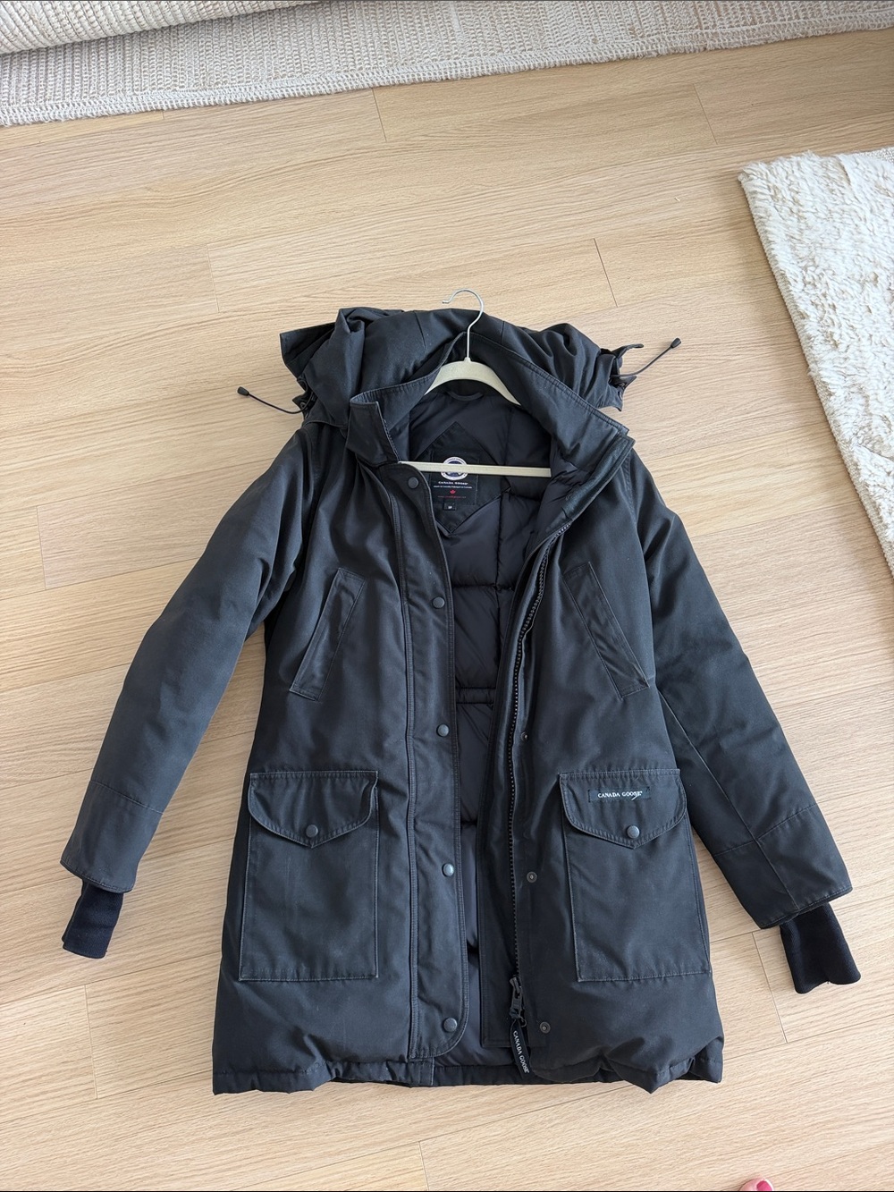 Canada goose Black Women’s Parka Coat with Hood
